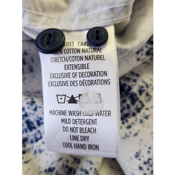 Robert Graham Hightower Cotton Blue White Check Print Button Down Shirt Men XL - Picture 8 of 11